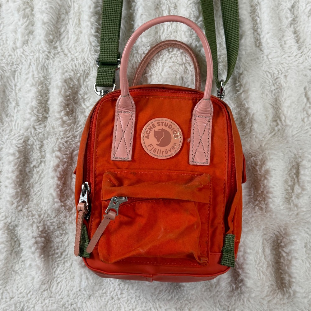 Acne Studios x Fjallraven Kanken Micro Crossbody Bag Orange Pink Green